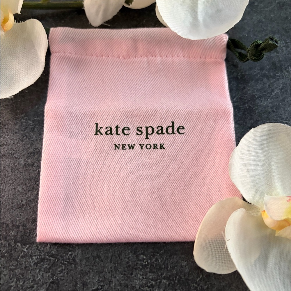 KATE SPADE NWT Cream Gold Infinity Heart Stud Earrings Gold - Picture 6 of 6